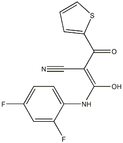 (Z)-3-(2,4-difluoroanilino)-3-hydroxy-2-(2-thienylcarbonyl)-2-propenenitrile