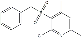 3-(benzylsulfonyl)-2-chloro-4,6-dimethylpyridine Structure