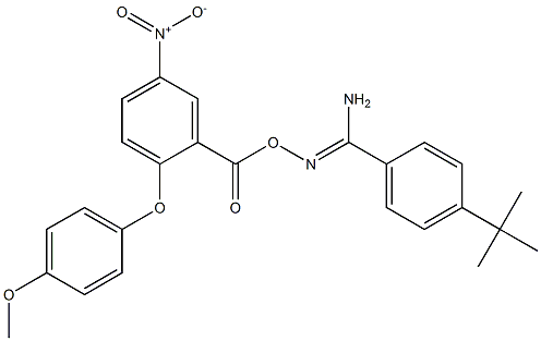 O1-[2-(4-methoxyphenoxy)-5-nitrobenzoyl]-4-(tert-butyl)benzene-1-carbohydroximamide