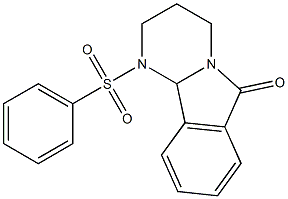 1-(phenylsulfonyl)-1,2,3,4,6,10b-hexahydropyrimido[2,1-a]isoindol-6-one Structure