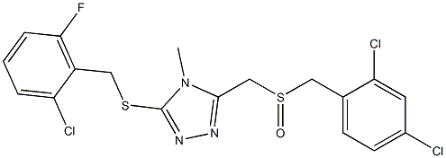 3-[(2-chloro-6-fluorobenzyl)sulfanyl]-5-{[(2,4-dichlorobenzyl)sulfinyl]methyl}-4-methyl-4H-1,2,4-triazole Structure