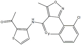 N4-(2-acetyl-3-thienyl)-3-(2-chloro-6-fluorophenyl)-5-methylisoxazole-4-carboxamide