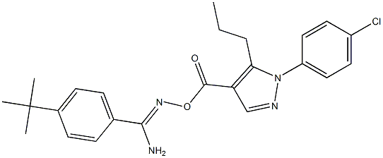 O1-{[1-(4-chlorophenyl)-5-propyl-1H-pyrazol-4-yl]carbonyl}-4-(tert-butyl)benzene-1-carbohydroximamide