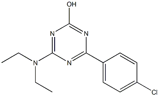 4-(4-chlorophenyl)-6-(diethylamino)-1,3,5-triazin-2-ol Structure
