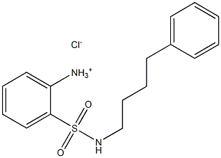 2-{[(4-phenylbutyl)amino]sulfonyl}benzenaminium chloride Struktur