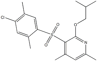 3-[(4-chloro-2,5-dimethylphenyl)sulfonyl]-2-isobutoxy-4,6-dimethylpyridine Structure