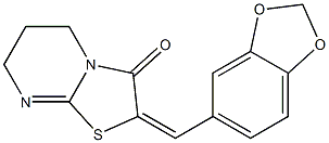 2-[(E)-1,3-benzodioxol-5-ylmethylidene]-6,7-dihydro-5H-[1,3]thiazolo[3,2-a]pyrimidin-3(2H)-one Structure