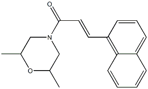 1-(2,6-dimethylmorpholino)-3-(1-naphthyl)prop-2-en-1-one 结构式