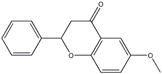 6-methoxy-2-phenylchroman-4-one Struktur
