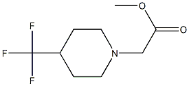 methyl 2-[4-(trifluoromethyl)piperidino]acetate Structure