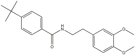 4-(tert-butyl)-N-(3,4-dimethoxyphenethyl)benzenecarboxamide 结构式