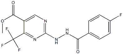 methyl 2-[2-(4-fluorobenzoyl)hydrazino]-4-(trifluoromethyl)pyrimidine-5-carboxylate