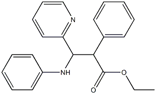 ethyl 3-anilino-2-phenyl-3-(2-pyridyl)propanoate Struktur