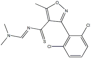 3-(2,6-dichlorophenyl)-N-[(E)-(dimethylamino)methylidene]-5-methyl-4-isoxazolecarbothioamide Structure