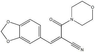 (Z)-3-(1,3-benzodioxol-5-yl)-2-(morpholinocarbonyl)-2-propenenitrile Structure