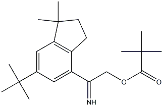 6-(tert-butyl)-4-{[(2,2-dimethylpropanoyl)oxy]ethanimidoyl}-1,1-dimethylindane 结构式
