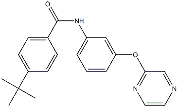 4-(tert-butyl)-N-[3-(2-pyrazinyloxy)phenyl]benzenecarboxamide Structure