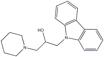 1-(9H-carbazol-9-yl)-3-piperidinopropan-2-ol Struktur