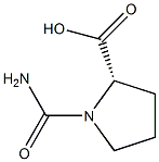 (2S)-1-(aminocarbonyl)pyrrolidine-2-carboxylic acid Struktur