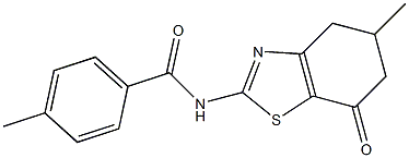 4-methyl-N-(5-methyl-7-oxo-4,5,6,7-tetrahydro-1,3-benzothiazol-2-yl)benzenecarboxamide Structure