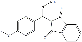 2-[(Z)hydrazono(4-methoxyphenyl)methyl]-1H-indene-1,3(2H)-dione Struktur