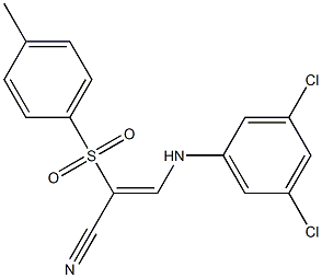 (Z)-3-(3,5-dichloroanilino)-2-[(4-methylphenyl)sulfonyl]-2-propenenitrile Structure