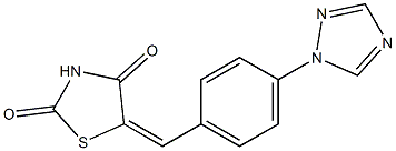 5-{(Z)-[4-(1H-1,2,4-triazol-1-yl)phenyl]methylidene}-1,3-thiazolane-2,4-dione Structure