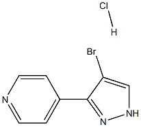 4-(4-Bromo-1H-Pyrazol-3-Yl)Pyridine Hydrochloride Structure