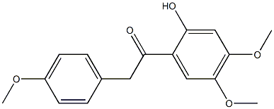 1-(2-Hydroxy-4,5-dimethoxyphenyl)-2-(4-methoxyphenyl)ethanone Struktur