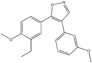 5-(3-ethyl-4-methoxyphenyl)-4-(3-methoxyphenyl)isoxazole Structure