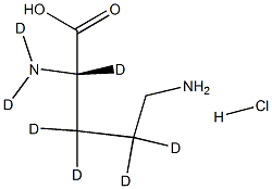 L-Ornithine-D7HCl 结构式