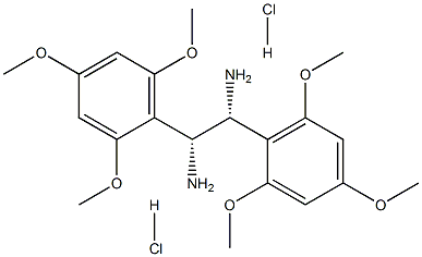 (R,R)-1,2-双(2,4,6-三甲基苯基)-1,2-乙二胺二盐酸盐 结构式