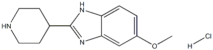 5-Methoxy-2-piperidin-4-yl-1H-benzoimidazole hydrochloride 结构式