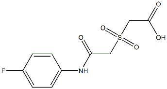 ({2-[(4-fluorophenyl)amino]-2-oxoethyl}sulfonyl)acetic acid Struktur