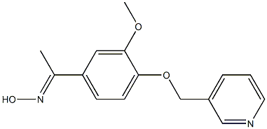 (1E)-1-[3-methoxy-4-(pyridin-3-ylmethoxy)phenyl]ethanone oxime 结构式