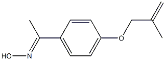 (1E)-1-{4-[(2-methylprop-2-enyl)oxy]phenyl}ethanone oxime 结构式
