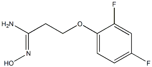 (1Z)-3-(2,4-difluorophenoxy)-N'-hydroxypropanimidamide Structure