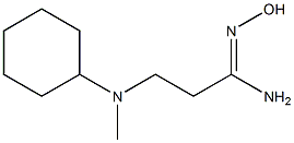 (1Z)-3-[cyclohexyl(methyl)amino]-N'-hydroxypropanimidamide Structure