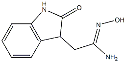 (1Z)-N'-hydroxy-2-(2-oxo-2,3-dihydro-1H-indol-3-yl)ethanimidamide 化学構造式