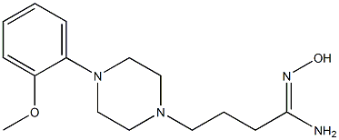 (1Z)-N'-hydroxy-4-[4-(2-methoxyphenyl)piperazin-1-yl]butanimidamide 化学構造式