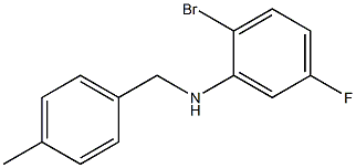 (2-bromo-5-fluorophenyl)(4-methylphenyl)methylamine Structure