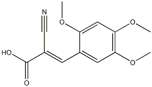 (2E)-2-cyano-3-(2,4,5-trimethoxyphenyl)acrylic acid Struktur