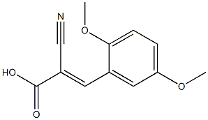(2E)-2-cyano-3-(2,5-dimethoxyphenyl)acrylic acid Struktur