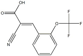 (2E)-2-cyano-3-[2-(trifluoromethoxy)phenyl]acrylic acid Struktur