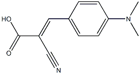 (2E)-2-cyano-3-[4-(dimethylamino)phenyl]prop-2-enoic acid Structure