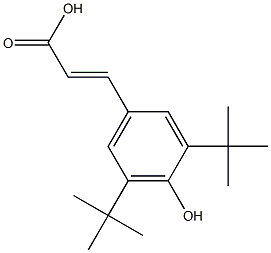 (2E)-3-(3,5-di-tert-butyl-4-hydroxyphenyl)prop-2-enoic acid Structure