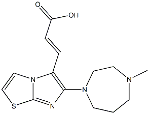 (2E)-3-[6-(4-methyl-1,4-diazepan-1-yl)imidazo[2,1-b][1,3]thiazol-5-yl]acrylic acid Structure