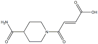 (2E)-4-[4-(aminocarbonyl)piperidin-1-yl]-4-oxobut-2-enoic acid 化学構造式