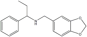 (2H-1,3-benzodioxol-5-ylmethyl)(1-phenylpropyl)amine Structure