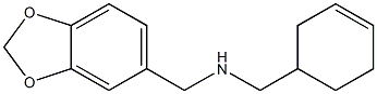 (2H-1,3-benzodioxol-5-ylmethyl)(cyclohex-3-en-1-ylmethyl)amine Struktur